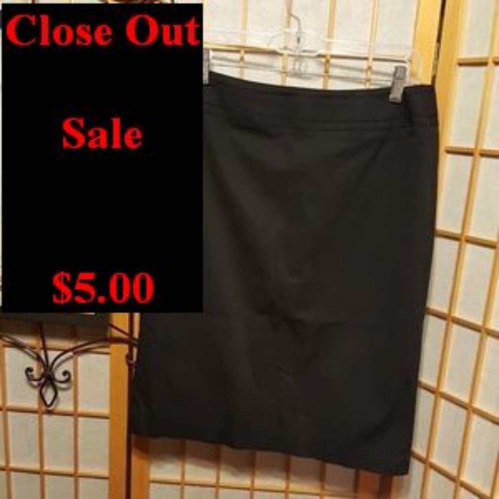 Talbot Stretch Black Lined Cotton Spandex Skirt